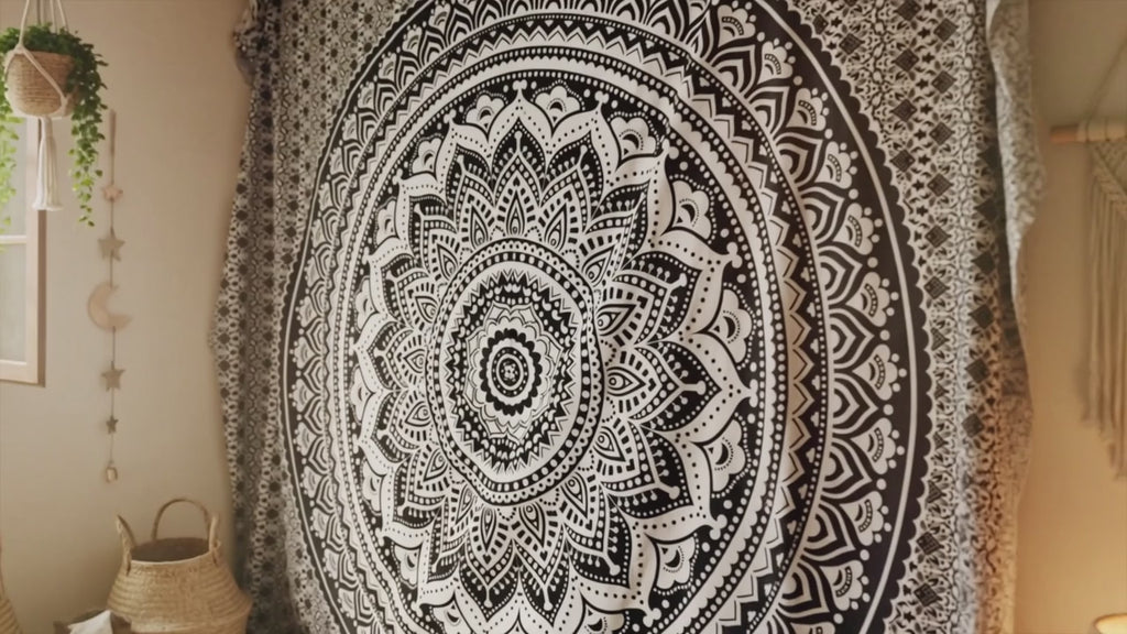 Bohemian Mandala Wall Tapestry And Yoga Mat Decor
