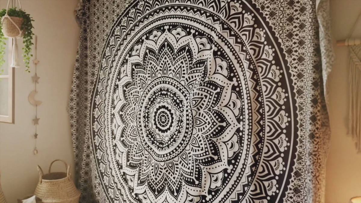 Bohemian Mandala Wall Tapestry And Yoga Mat Decor
